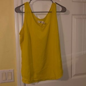 Time & Tru Large Yellow Sleeveless Tank Top